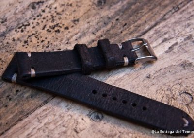 Cinturino Vintage 2 pezzi in Crosta nero