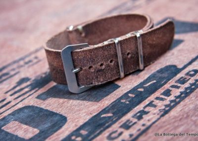 Cinturino Vintage Nato in crosta marrone