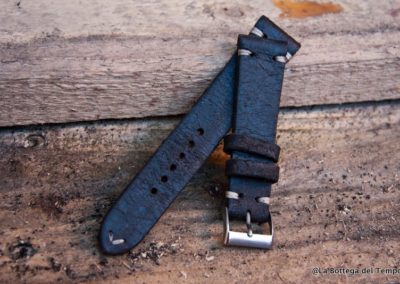 Cinturino Vintage 2 pezzi in crosta nera