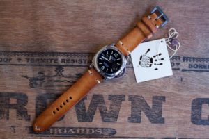 Cinturino-Panerai-artigianale-Cognac-orologio